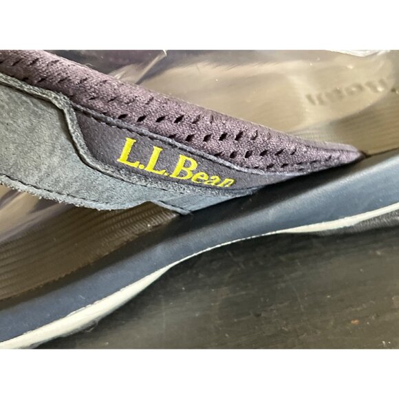 L.L.Bean Mens Swift River Flip Flops 12 M Navy & Gray Gorpcore Outdoors - Picture 2 of 8